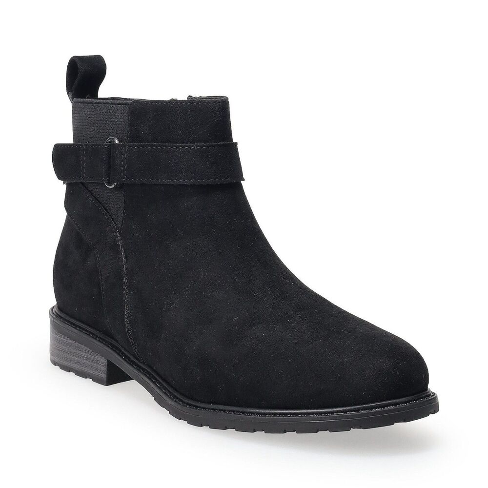 NWOT Women's Sonoma Black Belted Ankle Boots - Size 8.5